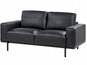 Sofa 2-osobowa ekoskóra czarna SOVIK 4