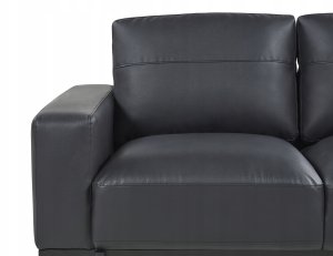Sofa 2-osobowa ekoskóra czarna SOVIK 7