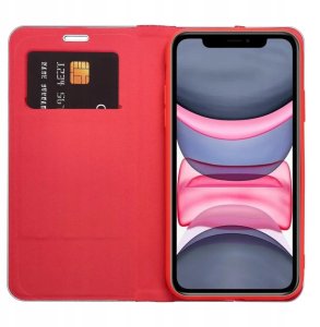 Kabura LUNA Book Carbon do IPHONE 16e (SE 4 2025) czerwony 10