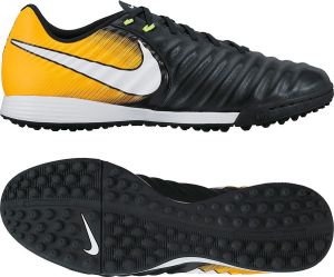 Nike Buty piłkarskie Tiempox Ligera IV TF czarno-pomarańczowe r. 45 1/2 (897766 008) 1