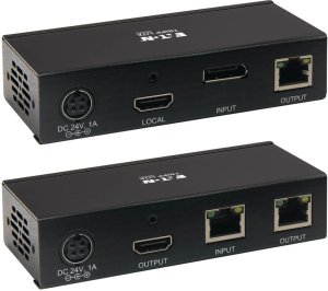 Eaton Tripp Lite Series DisplayPort to HDMI over Cat6 Extender Kit, Transmitter/Transceiver - 4K 60 Hz, HDR, 4:4:4, PoC, 230 ft. (70.1 m), TAA - Erweiterung fur Video/Audio - Sender - uber CAT 6 - bis zu 70.1 m - TAA-konform 2