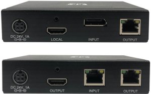 Eaton Tripp Lite Series DisplayPort to HDMI over Cat6 Extender Kit, Transmitter/Transceiver - 4K 60 Hz, HDR, 4:4:4, PoC, 230 ft. (70.1 m), TAA - Erweiterung fur Video/Audio - Sender - uber CAT 6 - bis zu 70.1 m - TAA-konform 4