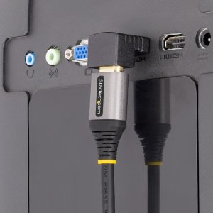 Adapter AV StarTech StarTech.com Down Angle HDMI 2.0 Adapter, 90-Degree HDMI Port Saver, M/F - High Speed - HDMI-Adapter - HDMI mannlich zu HDMI weiblich nach oben angewinkelt - Schwarz - Support von 4K 60 Hz, bi-direktional, Passiv 5