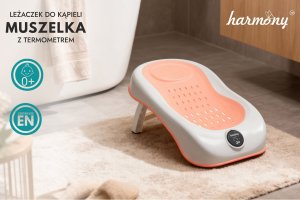 LEŻACZEK KĄPIELOWY Z TERMOMETREM HARMONY RÓŻOWY (4-3-18) 5