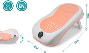 LEŻACZEK KĄPIELOWY Z TERMOMETREM HARMONY RÓŻOWY (4-3-18) 6