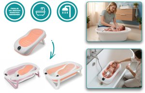 LEŻACZEK KĄPIELOWY Z TERMOMETREM HARMONY RÓŻOWY (4-3-18) 8