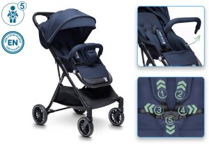 WÓZEK DZIECIĘCY SPACERÓWKA LITTLE RIDER ZEFIR GRANATOWY 12