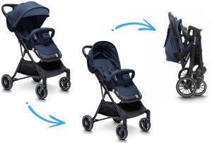 WÓZEK DZIECIĘCY SPACERÓWKA LITTLE RIDER ZEFIR GRANATOWY 14