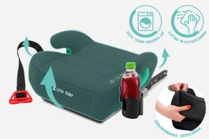 FOTELIK SAMOCHODOWY PODKŁADKA SIEDZISKO Z ISOFIX CZARNY R129 125-150 CM 8