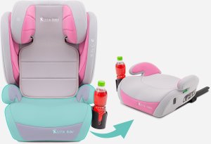 Fotelik samochodowy Stabilus FOTELIK SAMOCHODOWY MODEL BIANCA SZARO-RÓŻOWY R129 100-150 CM ISOFIX 7