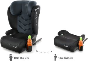 FOTELIK SAMOCHODOWY TRAVELLER KK ISOFIX R129 CZARNO-STALOWY 14