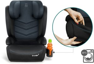 FOTELIK SAMOCHODOWY TRAVELLER KK ISOFIX R129 CZARNO-STALOWY 6