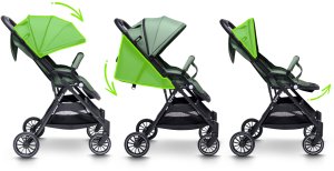 Wózek Globber WÓZEK DZIECIĘCY SPACERÓWKA LITTLE RIDER ZEFIR ZIELONY 11