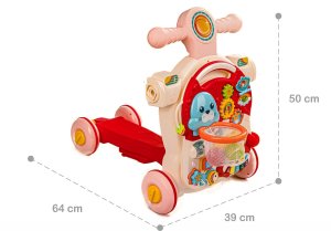 ZABAWKA CHODZIK/ROWER 4W1 RÓŻOWY 12M 17