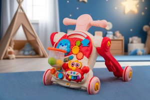 ZABAWKA CHODZIK/ROWER 4W1 RÓŻOWY 12M 2