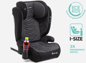 Fotelik samochodowy Monroe FOTELIK SAMOCHODOWY MODEL VINCENT SZARO-CZARNY PIKOWANY R129 100-150 CM ISOFIX 6