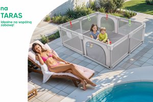 King Kids KOJEC DZIECIĘCY 150x180 cm PLAC ZABAW SUCHY BASEN UCHWYTY I 50 PIŁEK 8