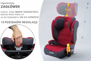 CARMEN FOTELIK SAMOCHODOWY PODSTAWKA 2w1 I SIZE 100-150 CM R129 3