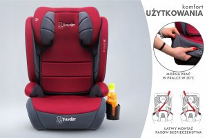 CARMEN FOTELIK SAMOCHODOWY PODSTAWKA 2w1 I SIZE 100-150 CM R129 4