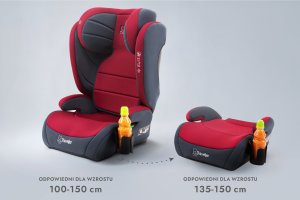 CARMEN FOTELIK SAMOCHODOWY PODSTAWKA 2w1 I SIZE 100-150 CM R129 7