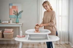 Primabobo WANIENKA DZIECIĘCA Z TERMOMETREM ORSETTO SZARA PODUSZKI RYBKI 2