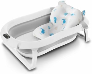 Primabobo WANIENKA DZIECIĘCA Z TERMOMETREM ORSETTO SZARA PODUSZKI RYBKI 5