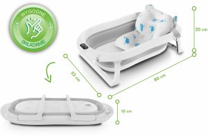 Primabobo WANIENKA DZIECIĘCA Z TERMOMETREM ORSETTO SZARA PODUSZKI RYBKI 9