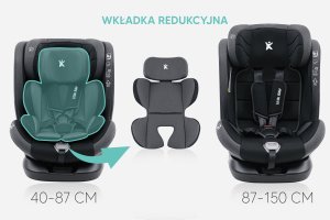 Fotelik samochodowy KinderKraft FOTELIK SAMOCHODOWY obrotowy 360 czarno-szary 40-150 CM i-Size R129 ISOFIX 8
