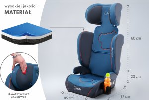 NICOLO FOTELIK SAMOCHODOWY PODSTAWKA 2w1 I SIZE 100-150 CM R129 5