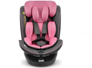 Fotelik samochodowy KinderKraft FOTELIK SAMOCHODOWY rotacyjny LEONARDO 360 różowo-szary 40-150 CM R129 ISOFIX 4