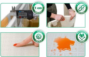 MATA PIANKOWA EDUKACYJNA SKŁADANA DLA DZIECI MISIE CYFERKI 150x200 11