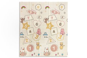 MATA PIANKOWA EDUKACYJNA SKŁADANA DLA DZIECI MISIE CYFERKI 150x200 12