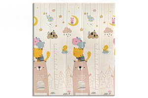 MATA PIANKOWA EDUKACYJNA SKŁADANA DLA DZIECI MISIE CYFERKI 150x200 13