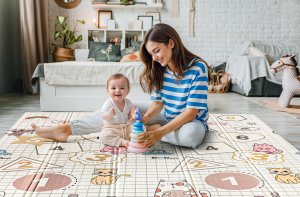 MATA PIANKOWA EDUKACYJNA SKŁADANA DLA DZIECI MISIE CYFERKI 150x200 2