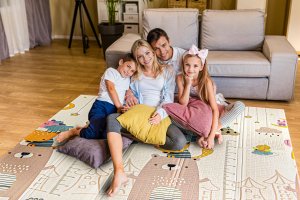 MATA PIANKOWA EDUKACYJNA SKŁADANA DLA DZIECI MISIE CYFERKI 150x200 3