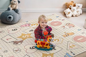 MATA PIANKOWA EDUKACYJNA SKŁADANA DLA DZIECI MISIE CYFERKI 150x200 4