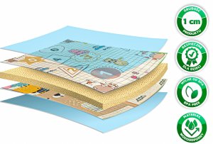 MATA PIANKOWA EDUKACYJNA SKŁADANA DLA DZIECI MISIE CYFERKI 150x200 6