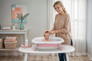 DWM WANIENKA DZIECIĘCA Z TERMOMETREM ORSETTO RÓŻOWA PODUSZKI RYBKI 2