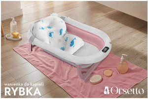 DWM WANIENKA DZIECIĘCA Z TERMOMETREM ORSETTO RÓŻOWA PODUSZKI RYBKI 7