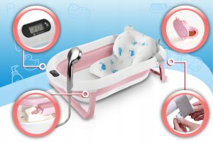 DWM WANIENKA DZIECIĘCA Z TERMOMETREM ORSETTO RÓŻOWA PODUSZKI RYBKI 8