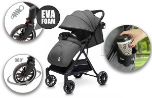 Wózek Mama Kids WÓZEK DZIECIĘCY SPACERÓWKA ORSETTO AURORA SZARY 12