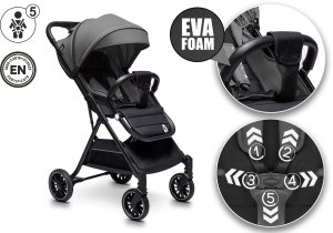 Wózek Mama Kids WÓZEK DZIECIĘCY SPACERÓWKA ORSETTO AURORA SZARY 10