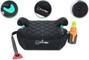 FOTELIK SAMOCHODOWY PODKŁADKA SIEDZISKO CZARNY PIKOWANY R129 125-150 CM 6