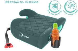 FOTELIK SAMOCHODOWY PODKŁADKA SIEDZISKO CZARNY PIKOWANY R129 125-150 CM 8