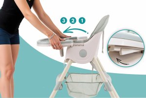 DZIECIĘCE KRZESEŁKO DO KARMIENIA KARMELEK 4W1 ZIELONE 13