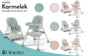DZIECIĘCE KRZESEŁKO DO KARMIENIA KARMELEK 4W1 ZIELONE 16