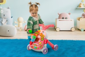 SFD PCHACZ CHODZIK STOLIK EDUKACYJNY PIANINKO 2W1 RÓŻOWY 4