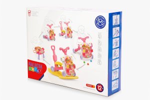 ROWER PCHACZ KONIK BUJANY HULAJNOGA JEŹDZIK STOLIK EDUKACYJNY 5W1 RÓŻOWY 13