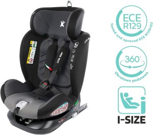 Fotelik samochodowy KinderKraft FOTELIK SAMOCHODOWY obrotowy 360 szaro-czarny 40-150 CM i-Size R129 ISOFIX 2