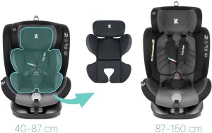 Fotelik samochodowy KinderKraft FOTELIK SAMOCHODOWY obrotowy 360 szaro-czarny 40-150 CM i-Size R129 ISOFIX 5